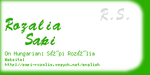 rozalia sapi business card